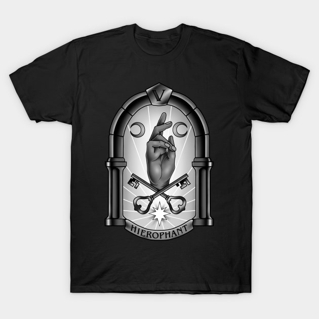 Hierophant Tarot card T-Shirt by Smurnov